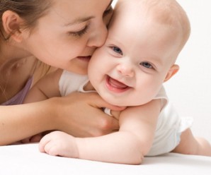 Mother's love. Cute baby 6 month with mother.
